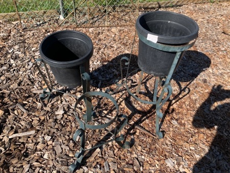 3 x Steel Garden Pot Holders