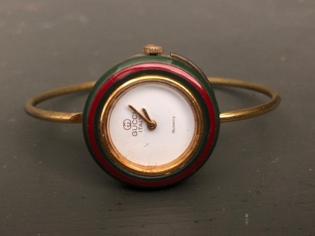 Ladies Gucci Quartz Gold Bangle Watch