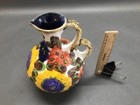 Colourful Glazed Mid Century West German Pottery Jug - 5