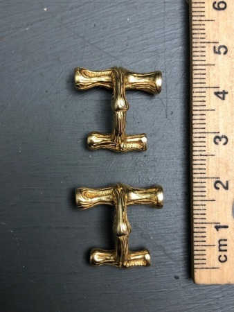 Pair of Vintage Tiffany & Co 18ct Yellow Gold Bamboo Design Cufflinks