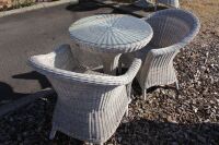 3 Piece S2DIO Poly Wicker Café Set - 2