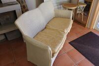 2 Seater Wicker Sofa with Fitted Cushion - 2