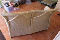 2 Seater Wicker Sofa with Fitted Cushion - 4