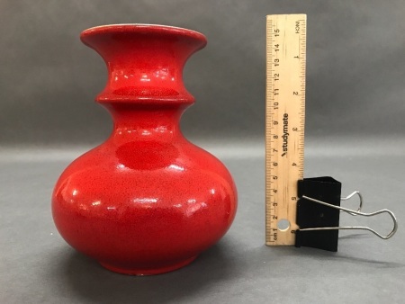 Mid Century Red Glazed German Baluster Vase