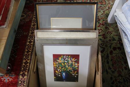 Asstd Lot of Framed Art inc. Signed David Hart Print, Artists Proof, etc