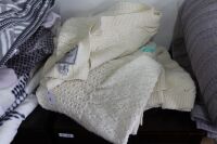 3 x Blarney 100% Merino Wool Aran Blanket Throws - 3