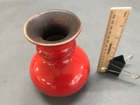 Mid Century Red Glazed German Baluster Vase - 3