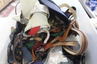 Box Lot of Asstd Silk Braces, Leather Belt, Umbrella Etc - 3