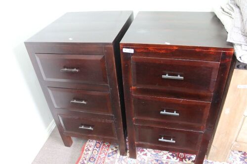 Pair of 3 Drawer Chests