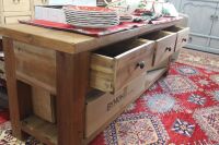 3 Drawer Contemporary Pine Unit with Shelf Under - 2