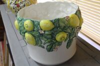 XL Italian Ceramic Lemon Tree Planter - 2