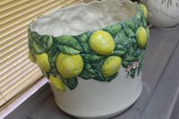 XL Italian Ceramic Lemon Tree Planter - 3