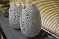 Pair of Large Monstera Leaf Table Lamps by Jennifer Dumet - 2