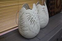 Pair of Large Monstera Leaf Table Lamps by Jennifer Dumet - 3