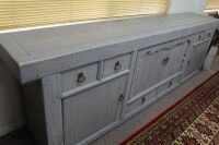 Huge Bluewashed Contemporary Timber Sideboard 6 Drawers 4 Doors - 2