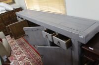 Huge Bluewashed Contemporary Timber Sideboard 6 Drawers 4 Doors - 3