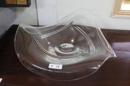 XL Cut Irish Crystal Bowl Signed Louise Kennedy