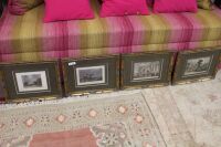 4 x Gilt Framed Antique Hand Framed Lithographs of English Scenes