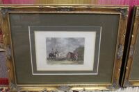 4 x Gilt Framed Antique Hand Framed Lithographs of English Scenes - 2