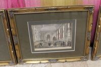 4 x Gilt Framed Antique Hand Framed Lithographs of English Scenes - 4