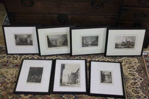 Asstd Lot of Framed Antique European Lithographs