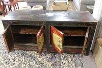 Antique Painted Tibetan 4 Door Sideboard - 2