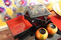 Lot of Asstd Japanese Lacquerware + Boxed Tea Set - 4