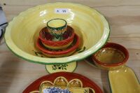 Asstd Lot of Yellow Mediterranean Style Glazed Kitchenalia - 2