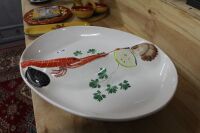 XL Italian Hand Painted Ceramic Seafood Platter - 3