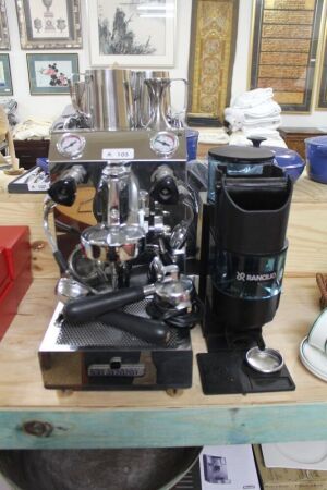 Italian Vibiemme Espresso Machine and Accessories + Rancilio Coffee Grinder