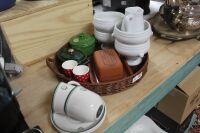 Asstd Lot of Kitchenalia inc. French Ceramics and Cast Iron + Douton Raffles Hotel China - 2