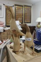 Set 3 Carved Timber Ducks - 2