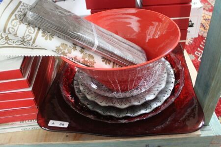 Large Asstd Lot of Christmas Themed Glass and Ceramic Kitchenalia