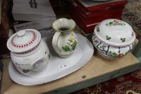 4 Pieces of Glazed Portuguese and Italian Ceramics