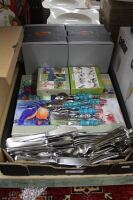 Large Asstd Lot of Glasses, Cutlery, Kitchenware from Alex Liddy, Maxwell Williams Etc