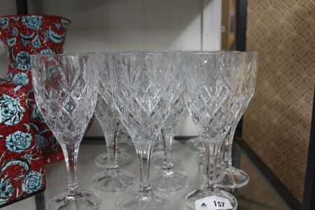 12 x Galway Crystal Wine Glasses