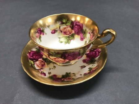 Royal Chelsea Golden Rose Tea Cup and Saucer