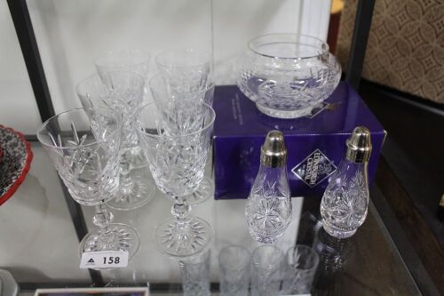 Asstd Lot of Edinburgh Crystal inc. 6 x Wine Glasses, Rose Bowl and S&P