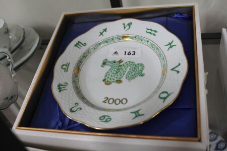 Boxed Herend 2000 Zodiac Plate