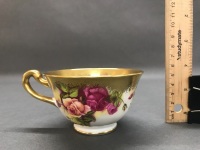 Royal Chelsea Golden Rose Tea Cup and Saucer - 4
