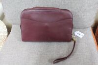 Cartier Burgundy Leather Gold Clutch