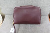 Cartier Burgundy Leather Gold Clutch - 2