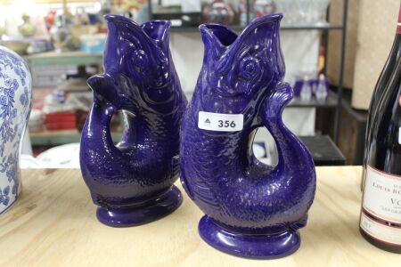 Pair of Original Wade Gluggle Jugs