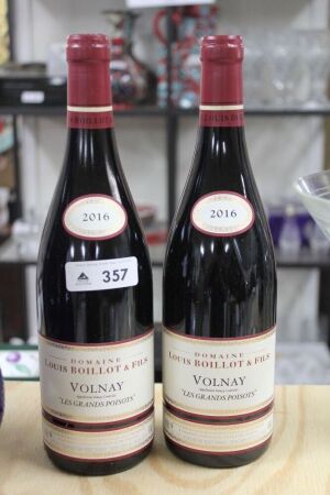 2 Bottles 2016 Domaine Louis Boillot et Fils Volnay Les Grands Poisots