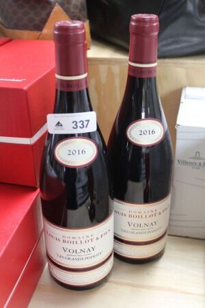 2 Bottles 2016 Domaine Louis Boillot et Fils Volnay Les Grands Poisots