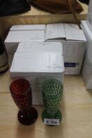 12 x Villeroy & Boch Boxed Boston Coloured Champagne Flutes - 8 Red - 4 Green - 2