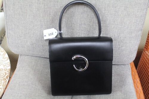 Cartier Panthere Black Leather Handbag - No Visible Wear