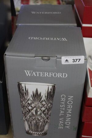 2 x Boxed Waterford Crystal 10' Normandy Vases