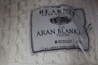 2 x Blarney 100% Merino Wool Aran Blanket Throws - 2