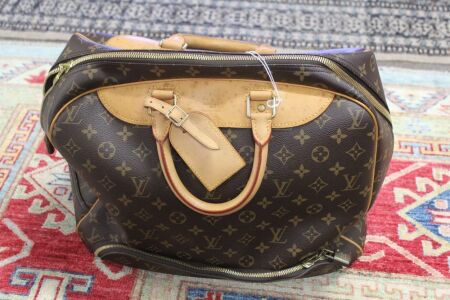 Louis Vuitton Tan Leather Trimmed Weekender with Shoe Compartment